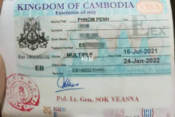 柬埔寨签证办理分为三种